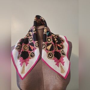 Celine Paris Vintage Handkerchief Cotton Luxury Pocket Square Bandana Scarf